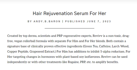 Revivv Scalp Scrub Featured In CEW NEWS